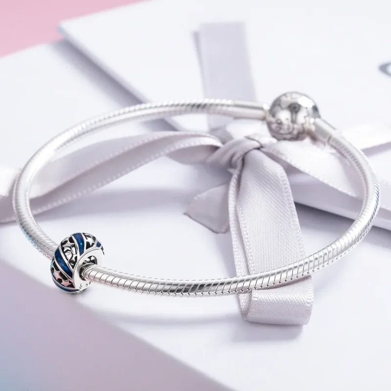 (imagine pentru) Pandora Style Argint The Shining Star River Spacer Charm - SCC636 - Vizualizare 4