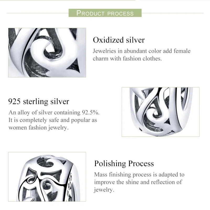 (imagine pentru) Pandora Style Spacer Vintage din Argint - SCC716 - Vizualizare 7
