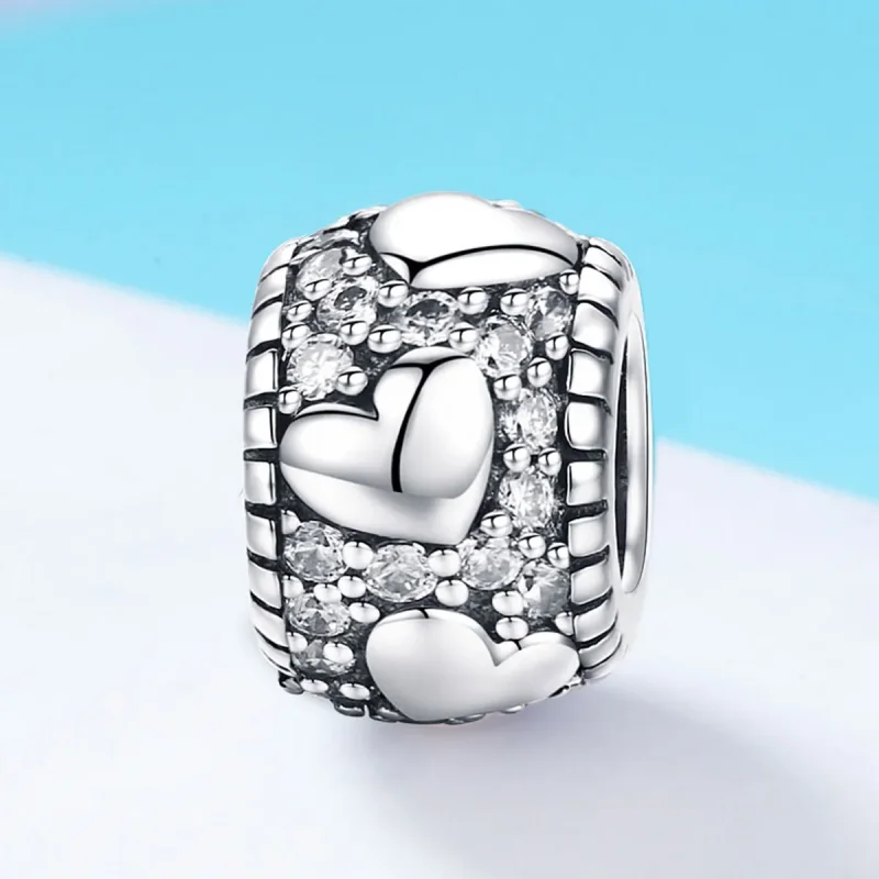 (imagine pentru) Pandora Style Argint Strălucire În Inima Mea Charm Separator - SCC798 - Vizualizare 2