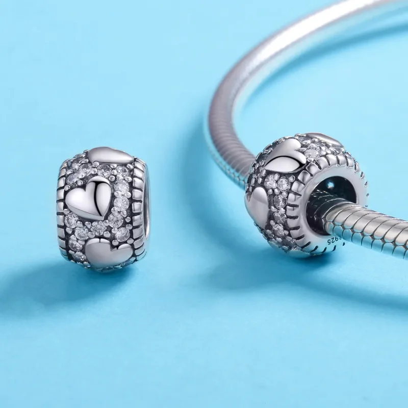 (imagine pentru) Pandora Style Argint Strălucire În Inima Mea Charm Separator - SCC798 - Vizualizare 3