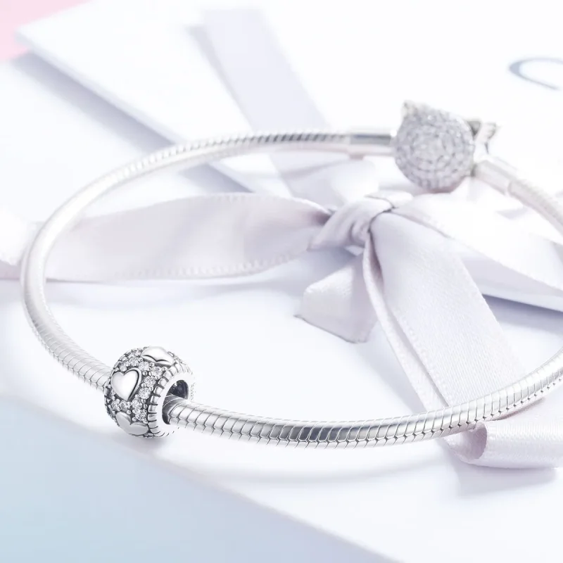 (imagine pentru) Pandora Style Argint Strălucire În Inima Mea Charm Separator - SCC798 - Vizualizare 4
