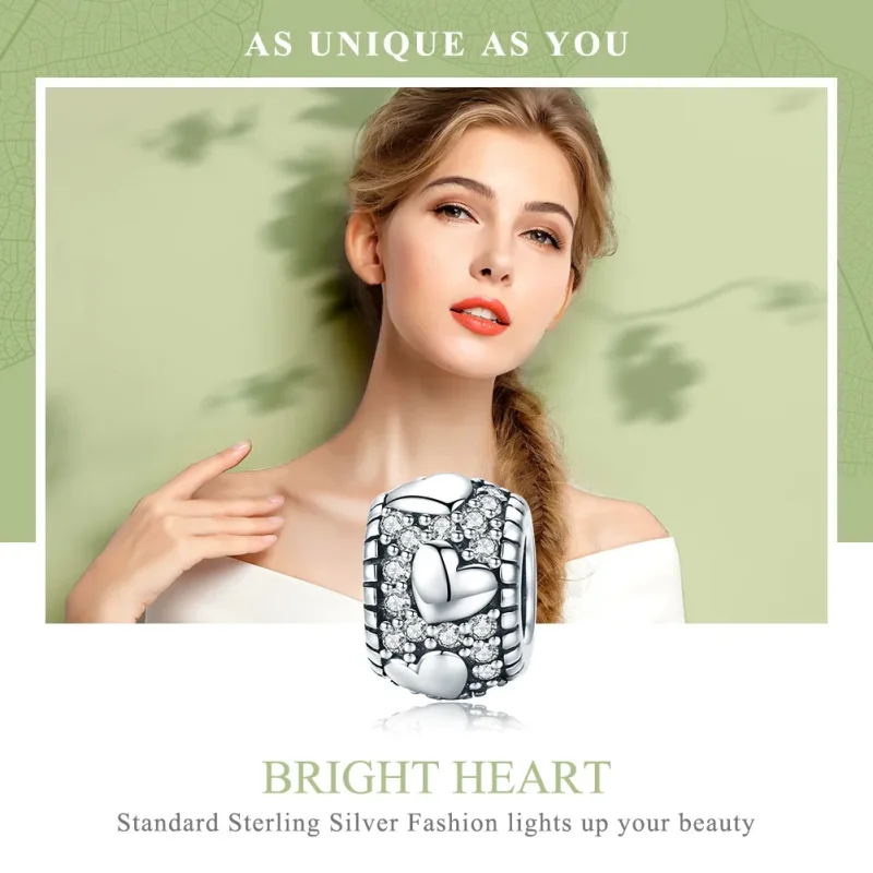 (imagine pentru) Pandora Style Argint Strălucire În Inima Mea Charm Separator - SCC798 - Vizualizare 6
