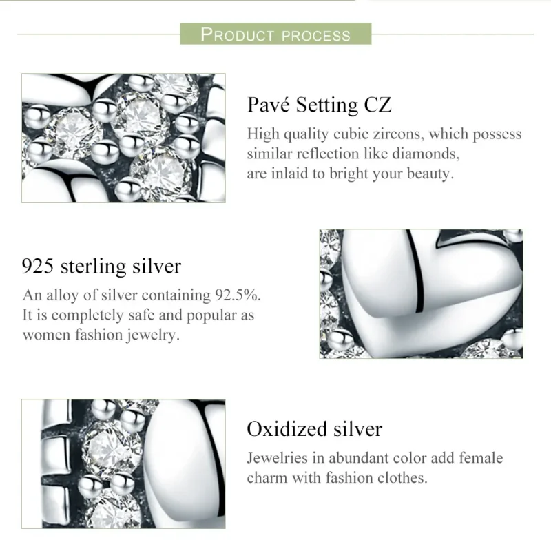 (imagine pentru) Pandora Style Argint Strălucire În Inima Mea Charm Separator - SCC798 - Vizualizare 7