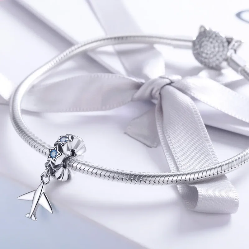 (imagine pentru) Pandora Style Argint Dream of Traveling Spacer Charm - SCC882 - Vizualizare 3