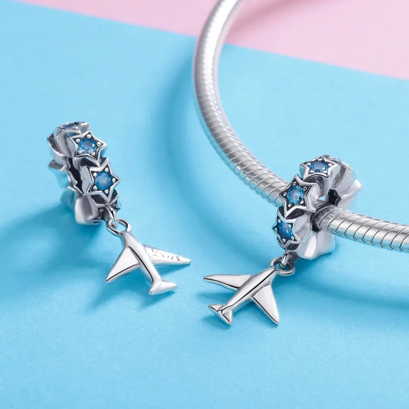 (imagine pentru) Pandora Style Argint Dream of Traveling Spacer Charm - SCC882 - Vizualizare 4