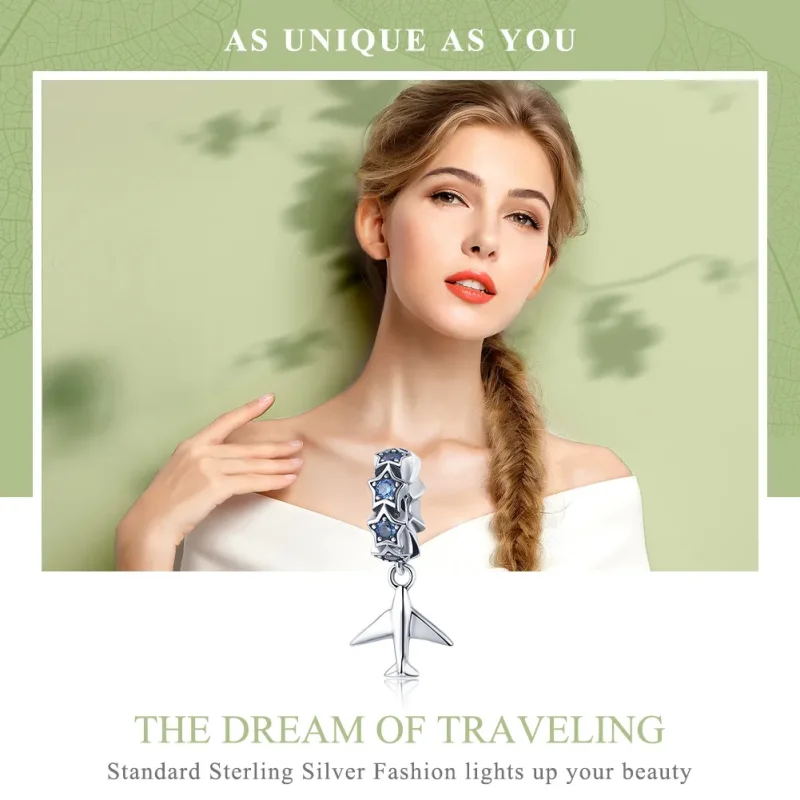 (imagine pentru) Pandora Style Argint Dream of Traveling Spacer Charm - SCC882 - Vizualizare 6