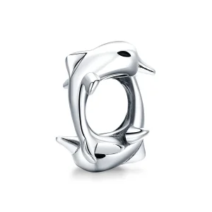 (imagine pentru) Talisman de tip distanțier Tip Pandora cu Delfinii din argint - BSC296