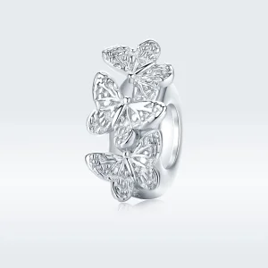 (imagine pentru) Talisman de tip distanțier Tip Pandora cu Fluture din argint - BSC120