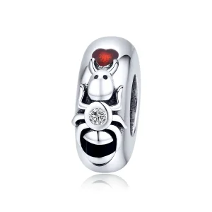 (imagine pentru) Talisman de tip distanțier Tip Pandora cu Furnică din argint - SCC1482