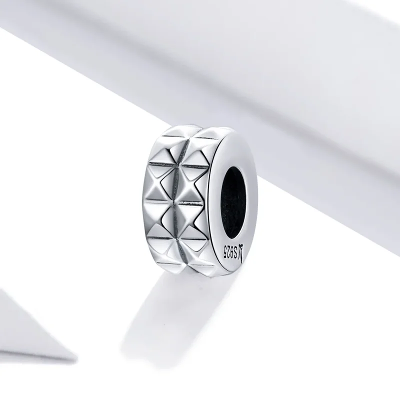 (imagine pentru) Talisman de tip distanțier Tip Pandora cu Geometrie din argint - SCC1789 - Vizualizare 2