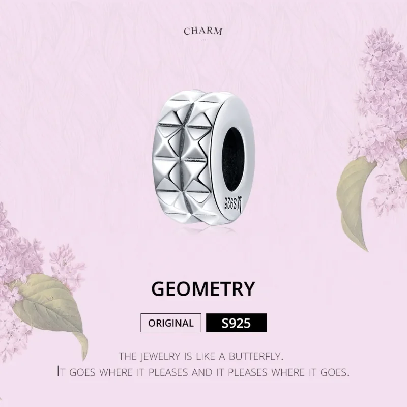 (imagine pentru) Talisman de tip distanțier Tip Pandora cu Geometrie din argint - SCC1789 - Vizualizare 6