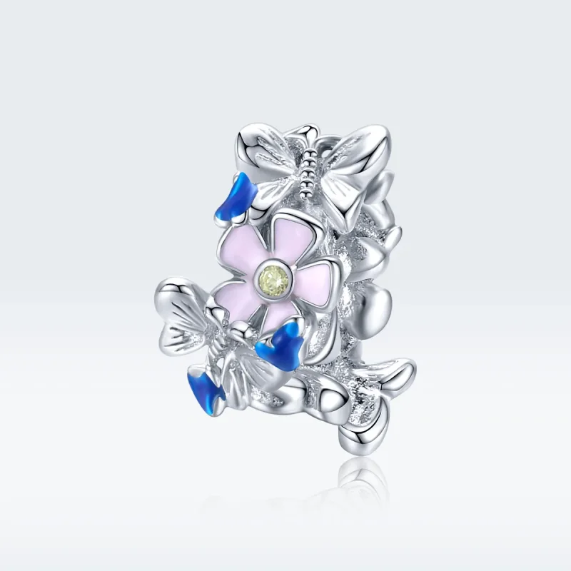 (imagine pentru) Talisman de tip distanțier Tip Pandora cu Grădină colorată din argint - BSC288 - Vizualizare 5