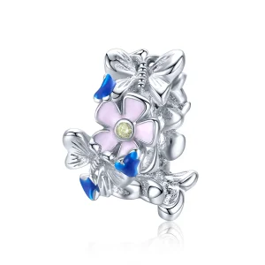 (imagine pentru) Talisman de tip distanțier Tip Pandora cu Grădină colorată din argint - BSC288