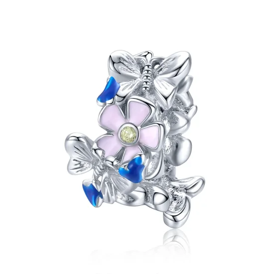 (imagine pentru) Talisman de tip distanțier Tip Pandora cu Grădină colorată din argint - BSC288
