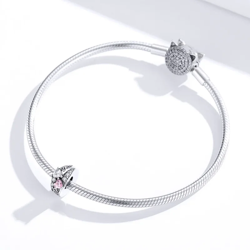 (imagine pentru) Talisman de tip distanțier Tip Pandora cu Inima dulce din argint - BSC283 - Vizualizare 2