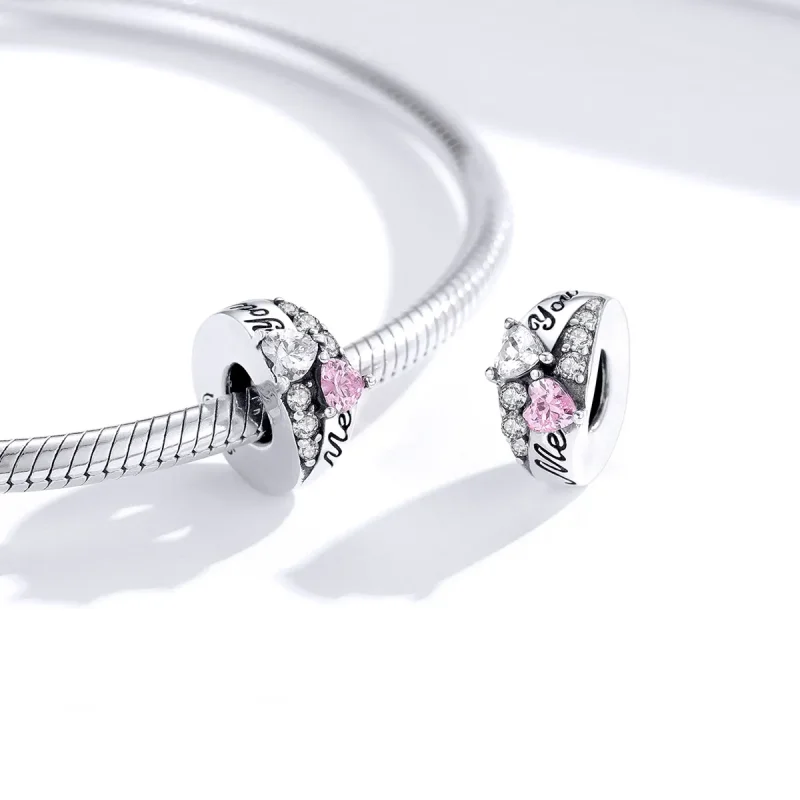 (imagine pentru) Talisman de tip distanțier Tip Pandora cu Inima dulce din argint - BSC283 - Vizualizare 3