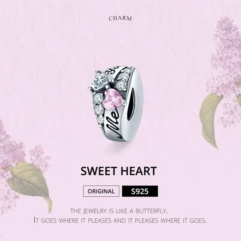(imagine pentru) Talisman de tip distanțier Tip Pandora cu Inima dulce din argint - BSC283 - Vizualizare 6
