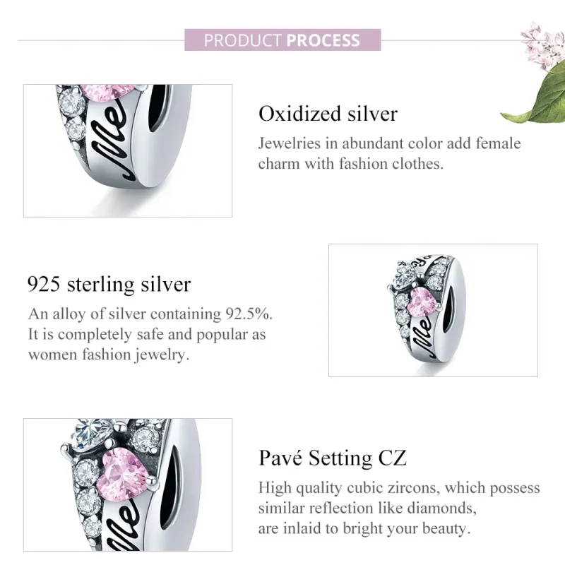 (imagine pentru) Talisman de tip distanțier Tip Pandora cu Inima dulce din argint - BSC283 - Vizualizare 8