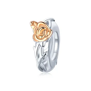 (imagine pentru) Talisman de tip distanțier Tip Pandora cu Lover Rose Flori în două tonuri în două nuanțe - BSC146