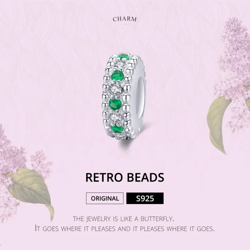 (imagine pentru) Talisman de tip distanțier Tip Pandora cu Retro din argint - BSC185 - Vizualizare 6