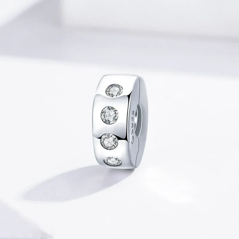 (imagine pentru) Talisman de tip distanțier Tip Pandora cu Zirconiu din argint - BSC165 - Vizualizare 2