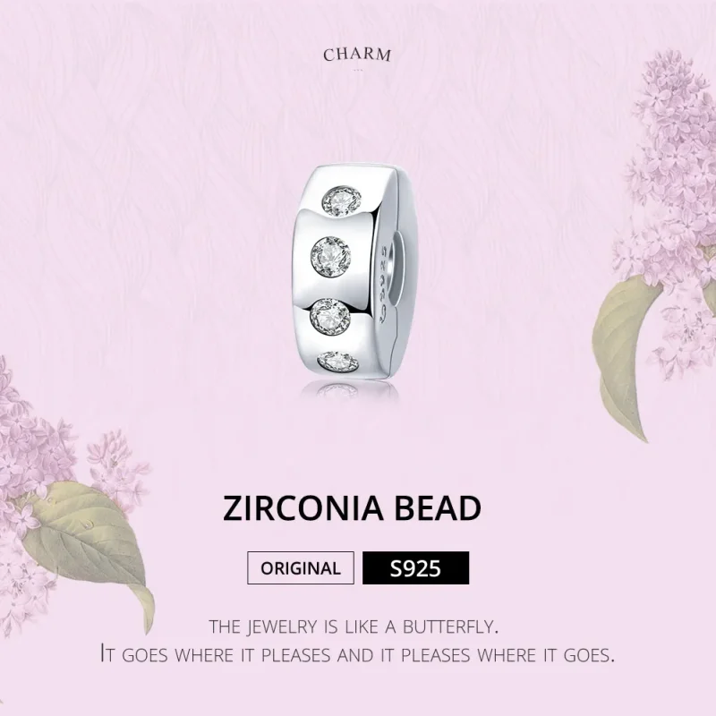 (imagine pentru) Talisman de tip distanțier Tip Pandora cu Zirconiu din argint - BSC165 - Vizualizare 6