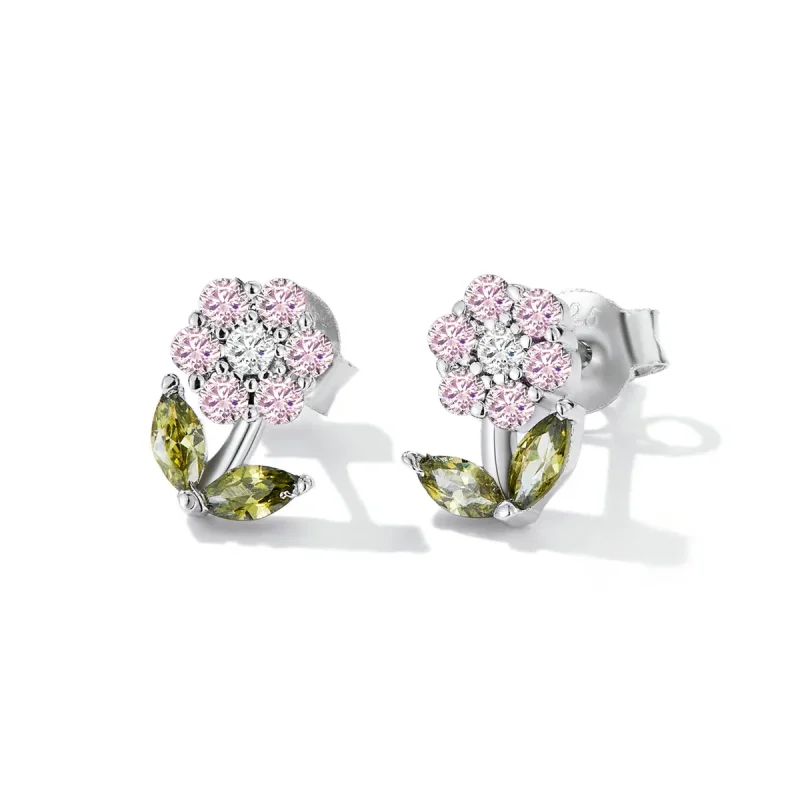 (imagine pentru) Bijuterii cu șuruburi cu flori delicate în stil Pandora - BSE592-PK - Vizualizare 2