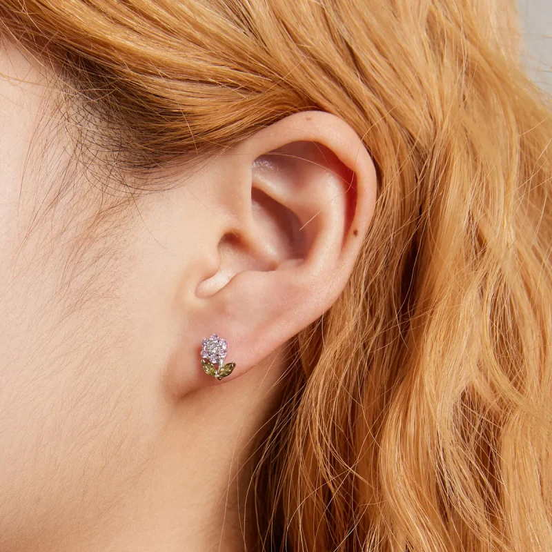 (imagine pentru) Bijuterii cu șuruburi cu flori delicate în stil Pandora - BSE592-PK - Vizualizare 3