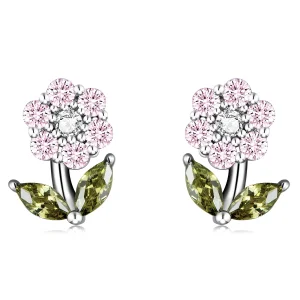 (imagine pentru) Bijuterii cu șuruburi cu flori delicate în stil Pandora - BSE592-PK