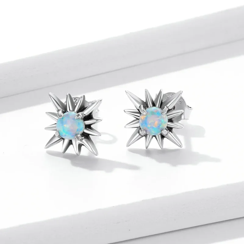 (imagine pentru) Cercei cu stele de opal în stil Pandora - BSE581 - Vizualizare 2