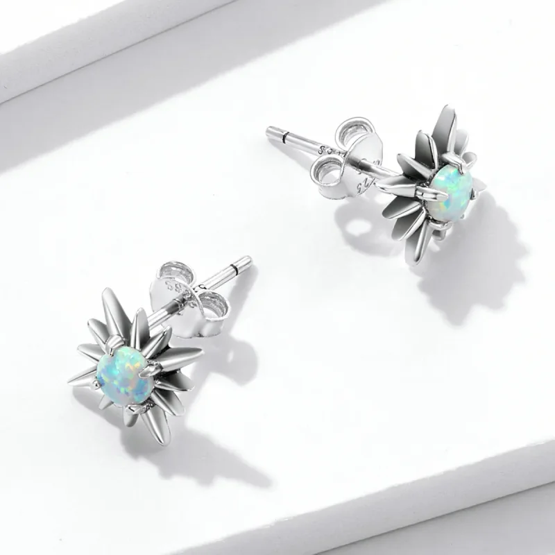 (imagine pentru) Cercei cu stele de opal în stil Pandora - BSE581 - Vizualizare 4