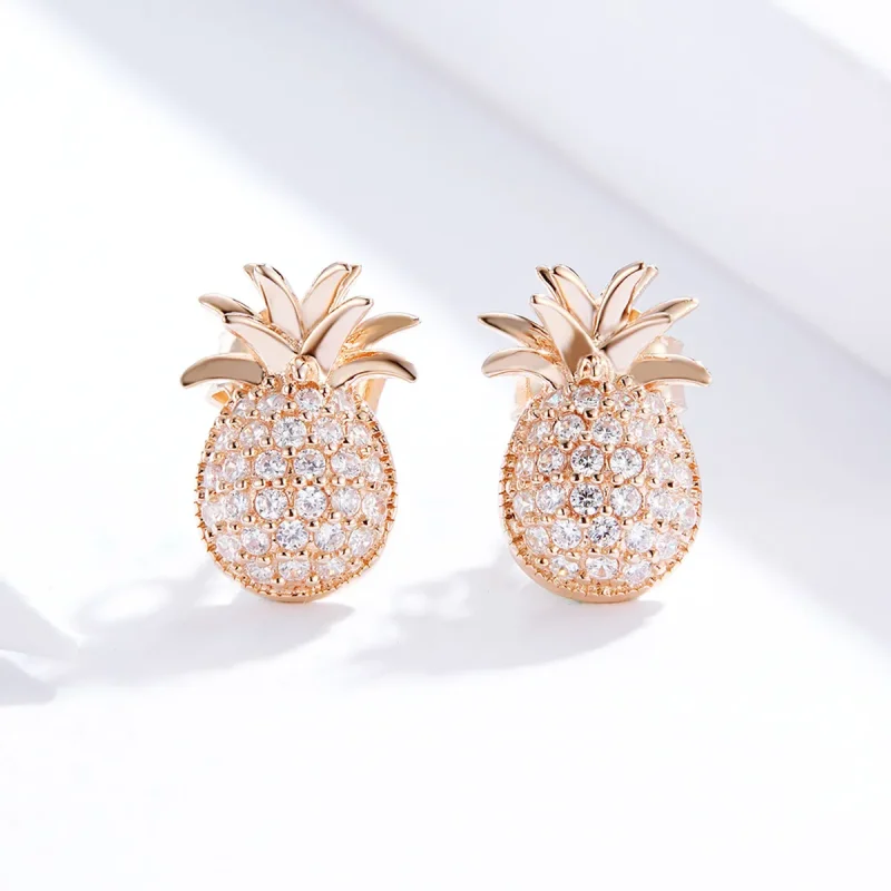 (imagine pentru) Cercei cu șurub în stilul Pandora, în formă de ananas - SCE803 - Vizualizare 2