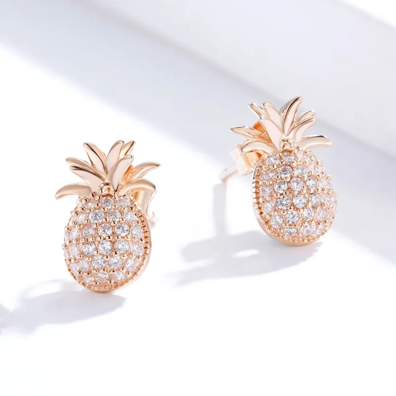 (imagine pentru) Cercei cu șurub în stilul Pandora, în formă de ananas - SCE803 - Vizualizare 3