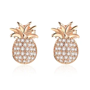 (imagine pentru) Cercei cu șurub în stilul Pandora, în formă de ananas - SCE803