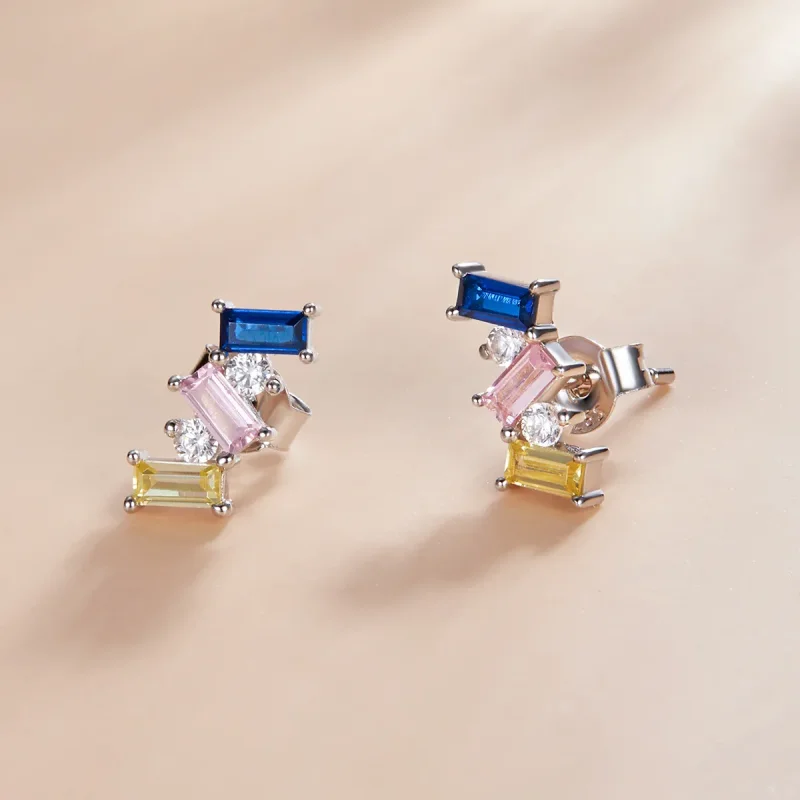 (imagine pentru) Cercei pandantiv stil Pandora cu model geometric - SCE1208 - Vizualizare 2