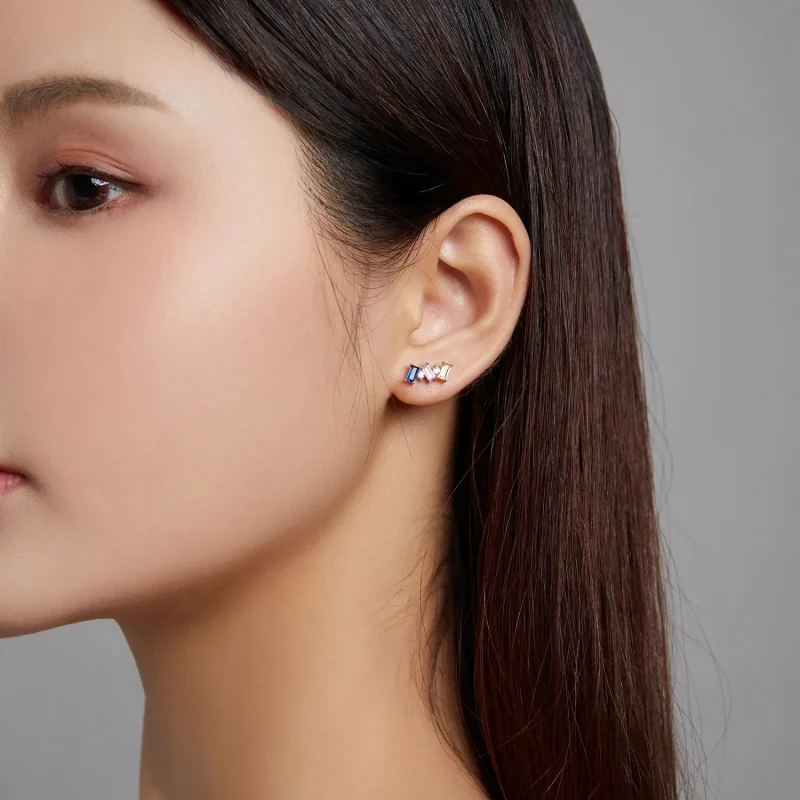 (imagine pentru) Cercei pandantiv stil Pandora cu model geometric - SCE1208 - Vizualizare 3