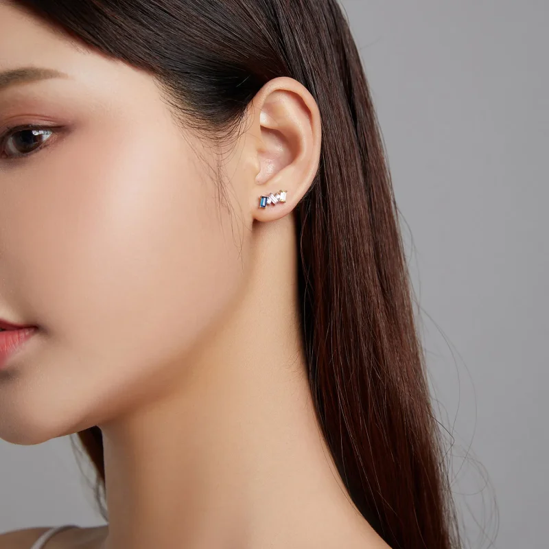 (imagine pentru) Cercei pandantiv stil Pandora cu model geometric - SCE1208 - Vizualizare 5