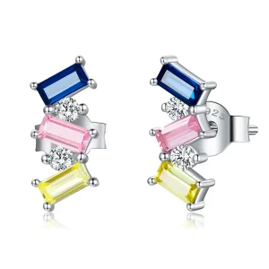 (imagine pentru) Cercei pandantiv stil Pandora cu model geometric - SCE1208