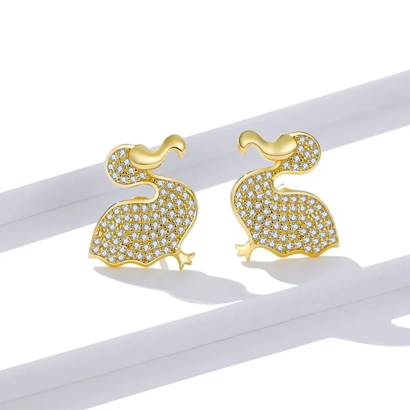 (imagine pentru) Cercei Pandora de stil Dodo Bird - BSE370 - Vizualizare 2