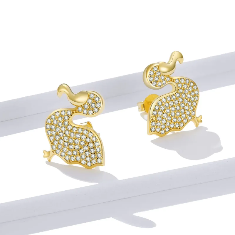 (imagine pentru) Cercei Pandora de stil Dodo Bird - BSE370 - Vizualizare 5