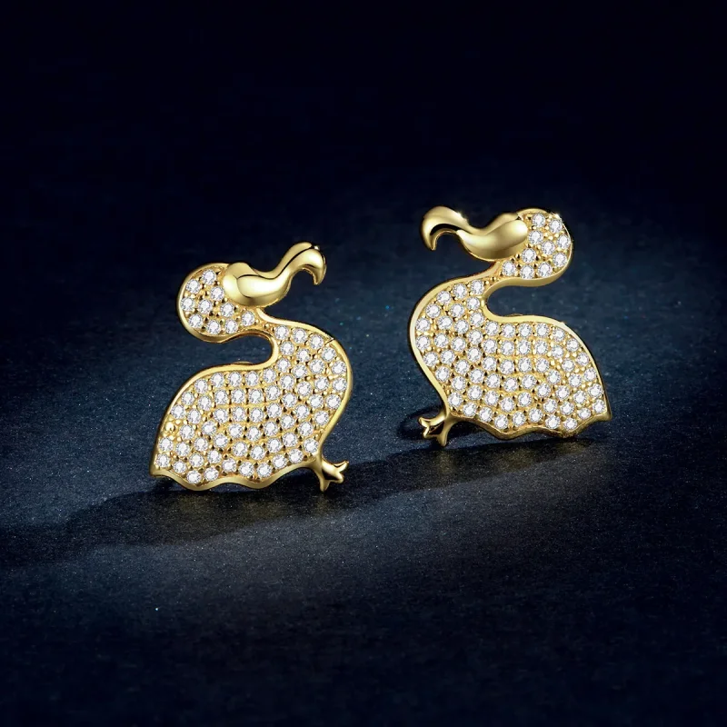 (imagine pentru) Cercei Pandora de stil Dodo Bird - BSE370 - Vizualizare 6