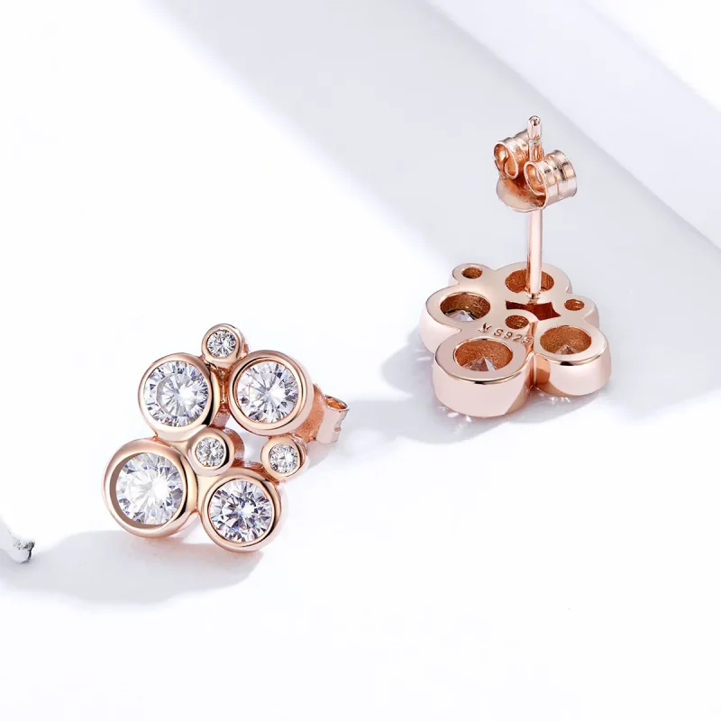 (imagine pentru) Cercei Pandora stil geometric cu buline - SCE810 - Vizualizare 3