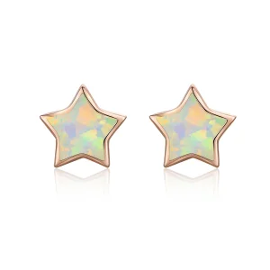 (imagine pentru) Cercei Pandora stil Opal Pentagram - SCE674
