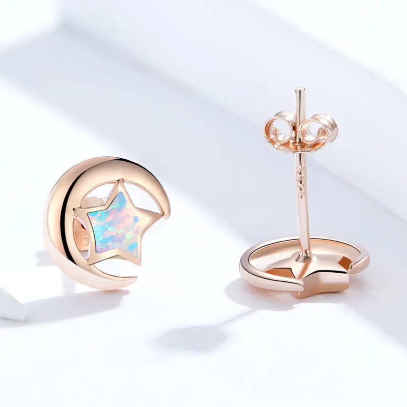 (imagine pentru) Cercei Pandora Style cu lună de opal - SCE816-C - Vizualizare 3