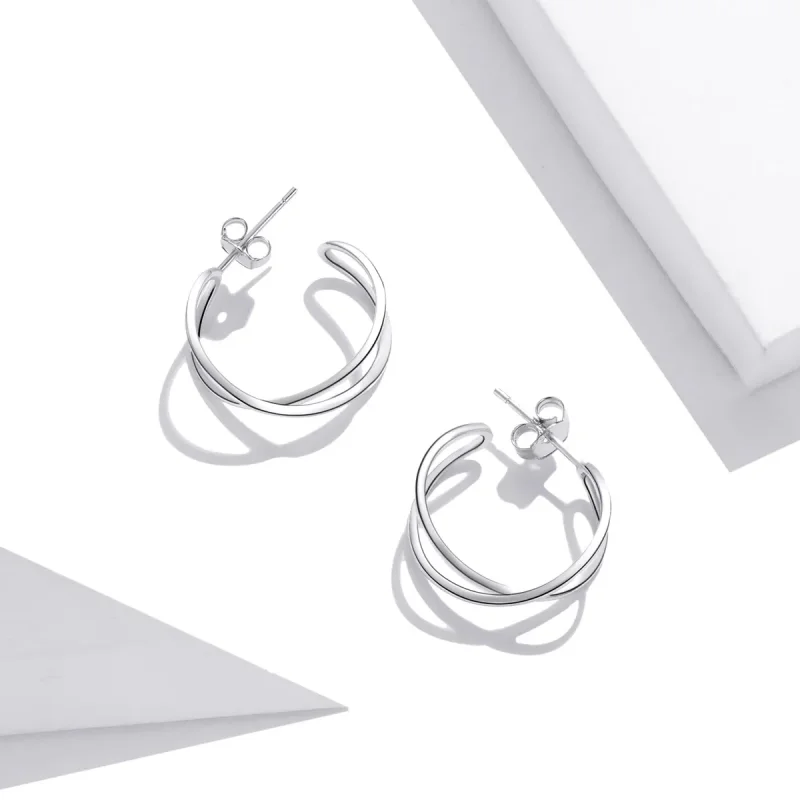 (imagine pentru) Cercei Pandora Style Intertwined Love Stud - SCE1195 - Vizualizare 2