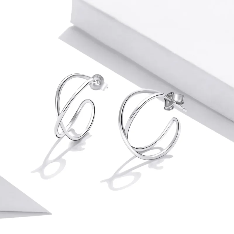 (imagine pentru) Cercei Pandora Style Intertwined Love Stud - SCE1195 - Vizualizare 4