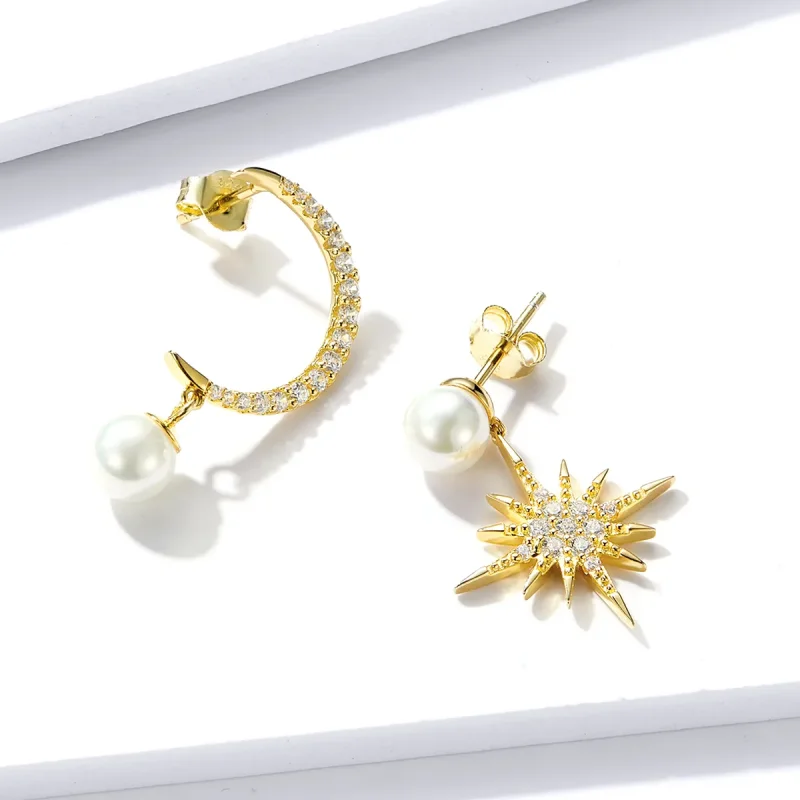 (imagine pentru) Cercei Pandora Style Love Nocturne - BSE308 - Vizualizare 3