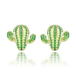(imagine pentru) Cercei stil Pandora cu forma de cactus - BSE013