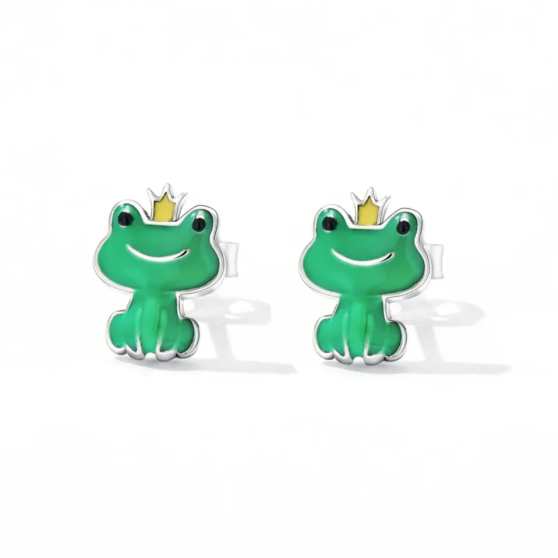 (imagine pentru) Cercei tip Pandora Funny Little Frog - SCE1380 - Vizualizare 2