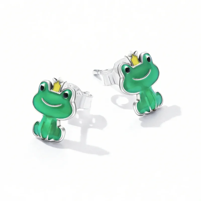 (imagine pentru) Cercei tip Pandora Funny Little Frog - SCE1380 - Vizualizare 3